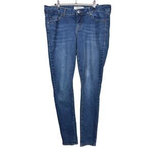 Torrid Luxe Skinny Jeans Womens 16T Tall Blue Mid Rise Premium Stretch